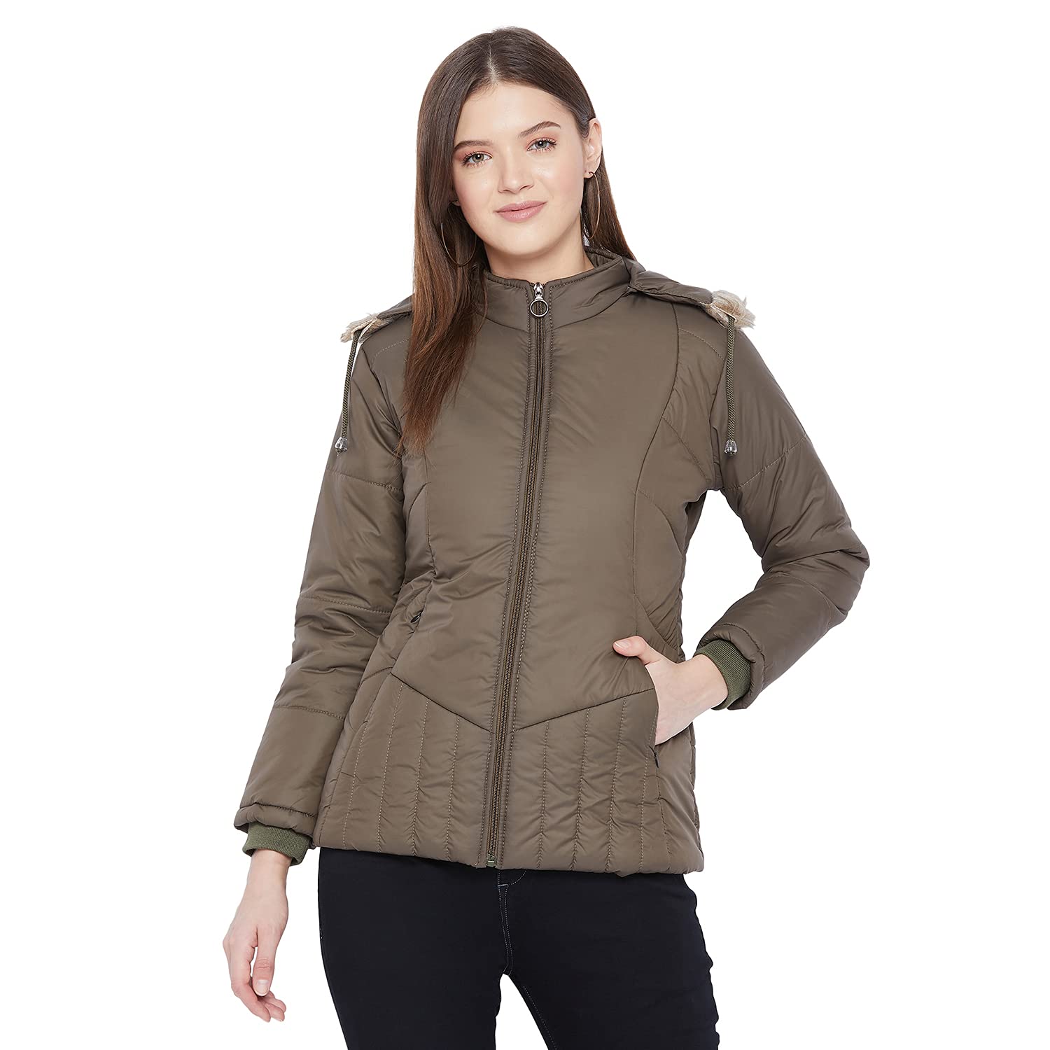 vero amore Women's Black winter wear full sleeve solid parka Jacket-2072A-picture-14