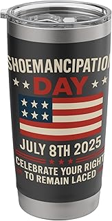 TSA Shoes Off Rule Change Funny Airport Shoemancipation Day Stainless Steel Insulated Tumbler