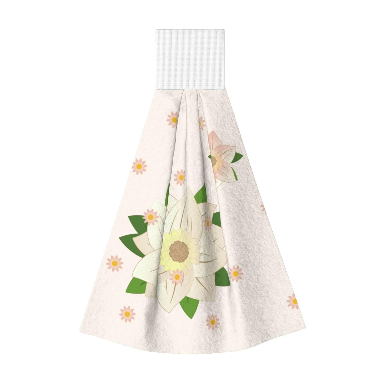 ZQYTGFDC Blooming Hexagonal White Highly Absorbent Dish Towels Soft Coral Fleece Wipe