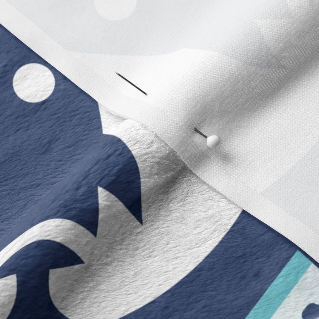 Spoonflower Fabric - Space Adventure Cheater Quilt Wholecloth Topper Astronaut Travel Printed on Minky Fabric by The Yard - Sewing Baby Blankets Quilt Backing Plush