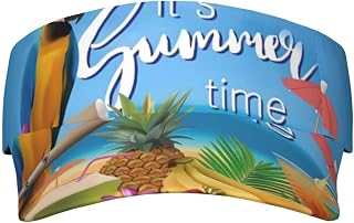 Summer Parrot Pineapple Bird Adult Sunshade Empty Top Hat =>> Durable and Stylish. Empty Top Design, Not Stuffy and Does Not Affect The Hair Black, Black, One Size