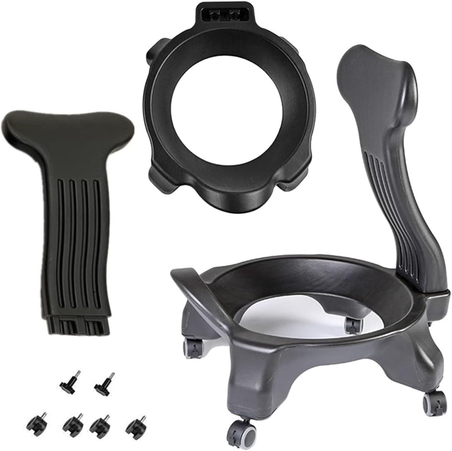 Balance Ball Chair with Anti-Burst Yoga Ball and Air Pump, Premium Exercise Stability Yoga Ball Ergonomic Chair for Home and Office Desk, Easy to Assemble