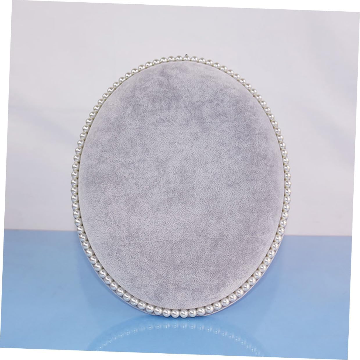 Baluue Earring Display Stand Jewelry Organizer Rack Oval Large Velvet Panel Wall-mounted Holder for Studs and Necklaces Home Accessory Storage