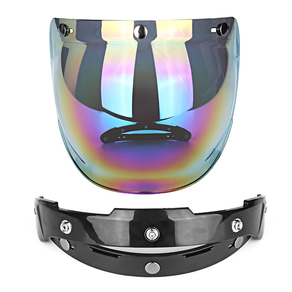 Apra Il Casco Motociclo Bolla Visiera Obiettivo per Harley Jet Casco - Chiaro