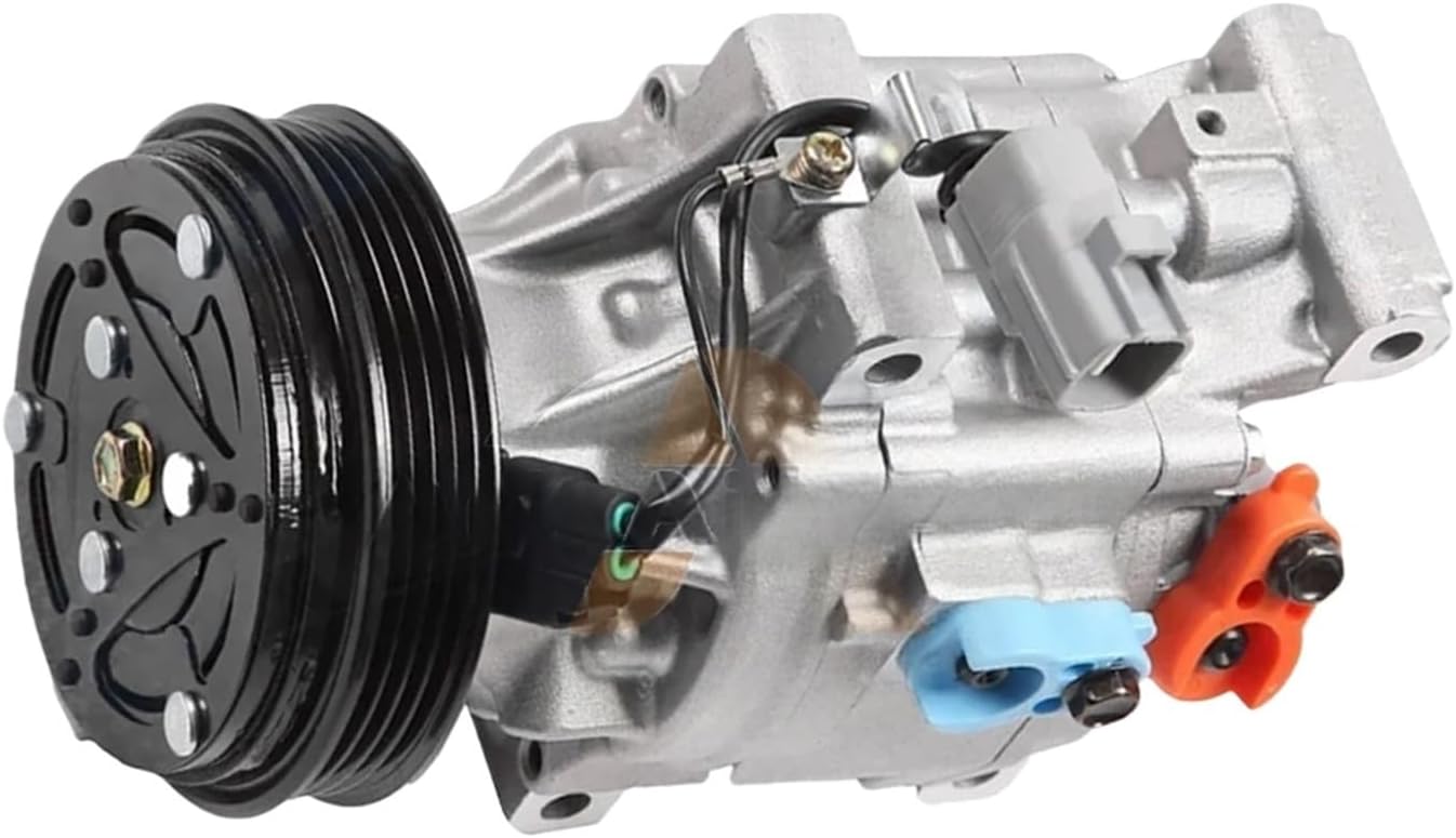 SCSA06C A/C AC Compressor Compatible With Kubota Tractors M9000 4472206253 4472206066 2473003080 6A67197110 6A67197114 447220-6590(Pulley 1PK)