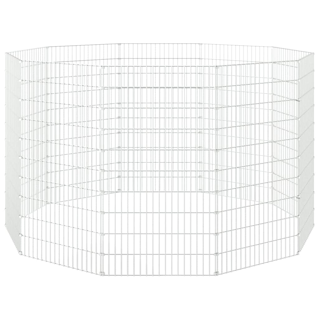 Recinto animales corral 10 paneles hierro galvanizado 54x100 cm,Productos para mascotas,Productos para mascotas,Productos para animales pequeños,Jaulas y habitáculos para animales pequeños-171583