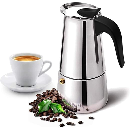 OLDA 300ML Stovetop Moka Espresso Maker Stainless Steel Espr
