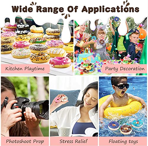 SYOZPXY Regenbogen Donut Stress Ball Künstliche Donuts Stress Relief Ball Schaum Mini Donut für Donut Party Bevorzugungen Geburtstag Party Shop Dekoration (8 Farben 16pcs)