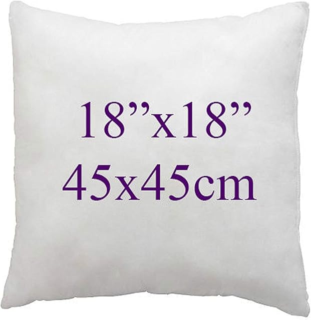 AR'S Hotel Qullity Cushion Pads, Inners, Insert Fillers, Hollow Fiber Cushion Pads Multi Pack, 12" 14" 16" 18" 20" 22" 24" 26" (Pack of 1, 18X18(45X45))