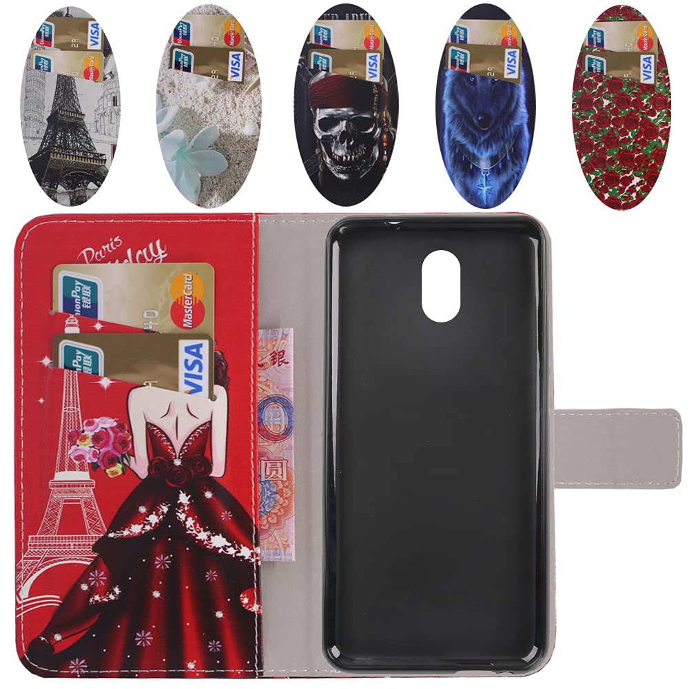 Lupo Stand Portafoglio TPU Silicone in Pelle Cellulare Caso