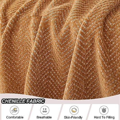 Housse de canapé en chenille 1 à 4 places avec franges