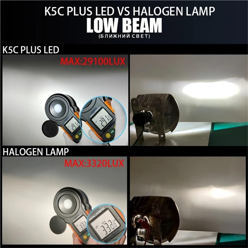 Bombilla LED for faros delanteros de coche, 140 W, K5C PLUS, H7, H11, H1, H4, 4300 K, LED HB3, HB4, doble tubo de cobre, kit de luces LED for coche, 12 V, 2 unidades(4300K White Yellow,9012(HIR2))