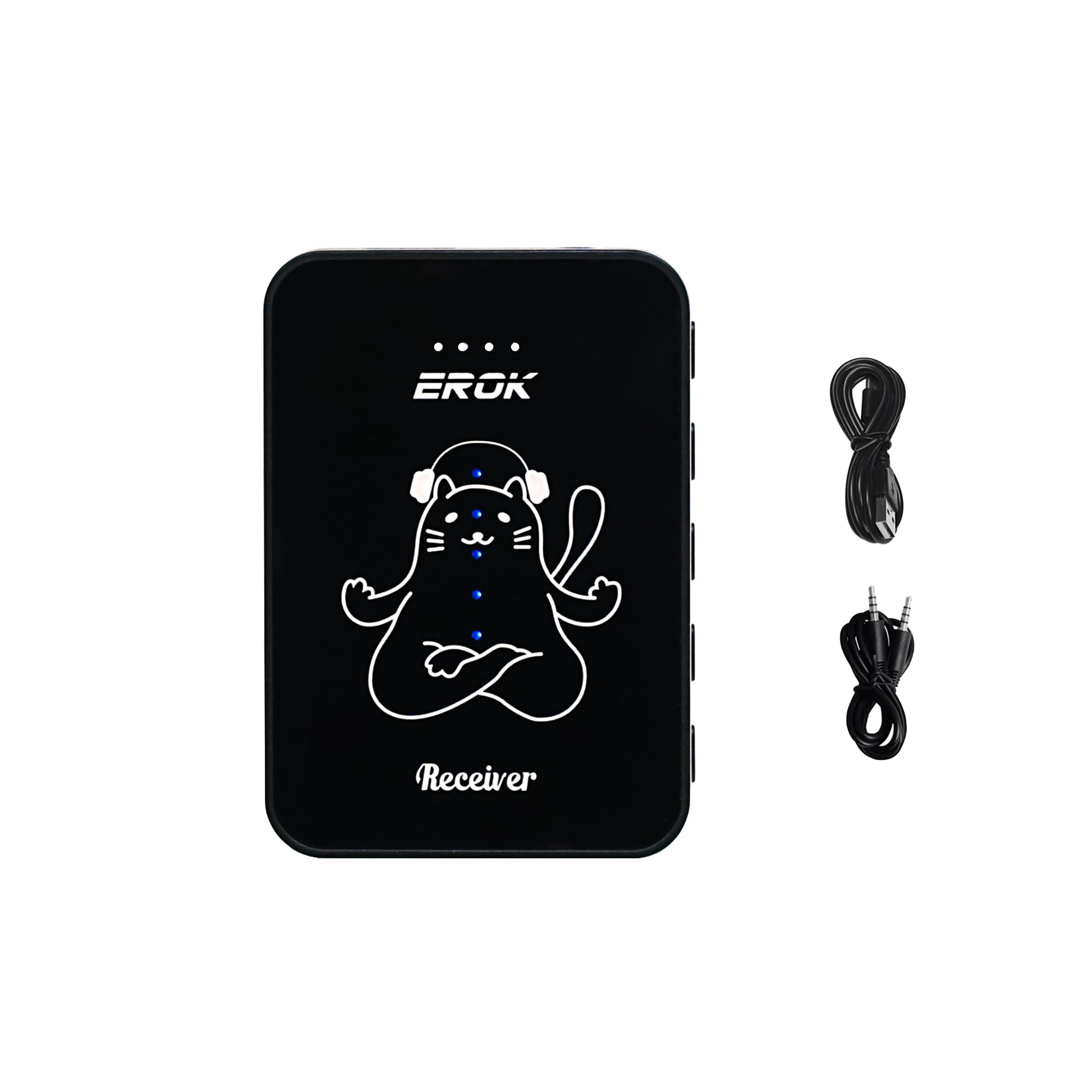 EROK MT-11 2.4GHz Wireless IEM System, Stereo/Mono in-Ear Monitor Set, 4.5ms Mono Low Latency, 6H Battery Life, 1-to-Many Audio, for Church, Band, Singer, Stage(1*RX)