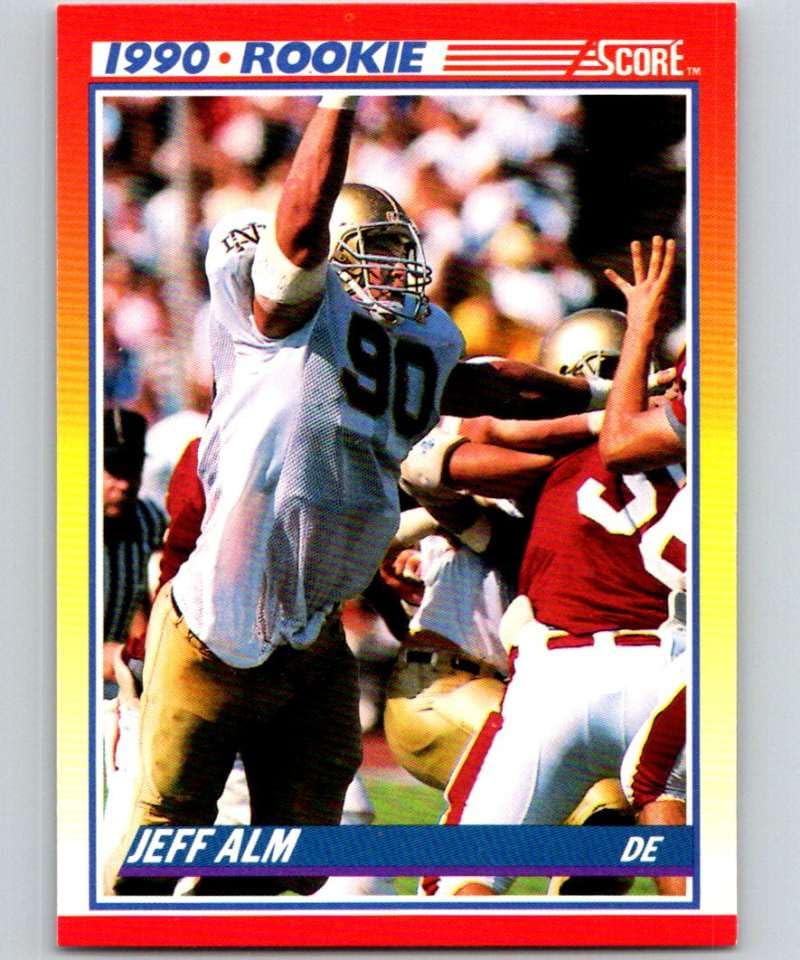 Amazon.com: 1990 Score Football #298 Jeff Alm RC Rookie Notre Dame