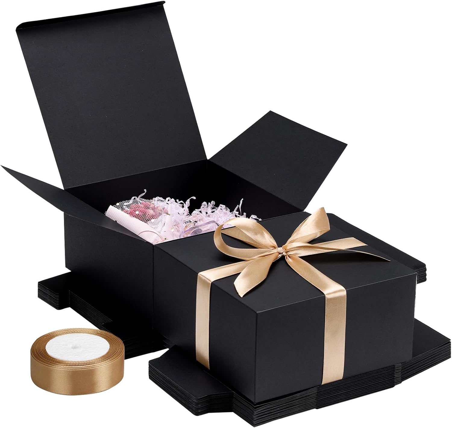 EUSOAR Gift Boxes for Presents, 20 Pcs 8"x8"x4" 350gsm Cardboard Gift Boxes with Lids for Presents, Groomsmen Bridesmaid Proposal Candle Party Favor Box Wedding, Graduation, Birthday Party Present
