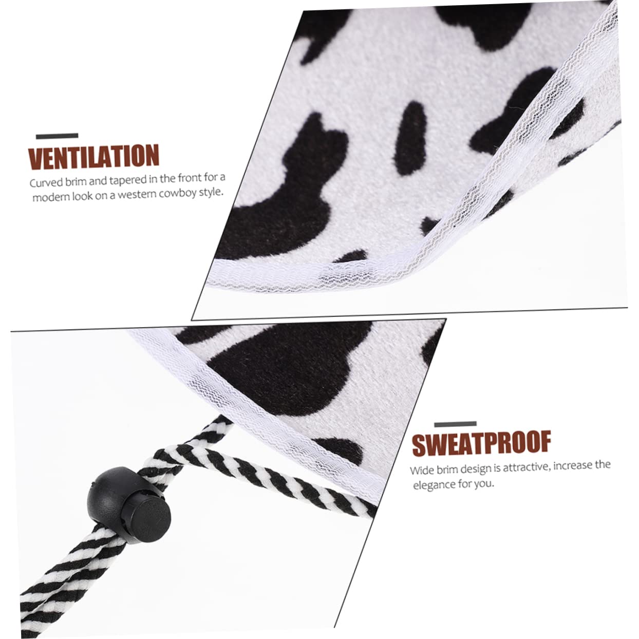 BESPORTBLE 2piezas Sombrero De Estampado De Leche Sombreros De Fieltro Decorativos para Escenario