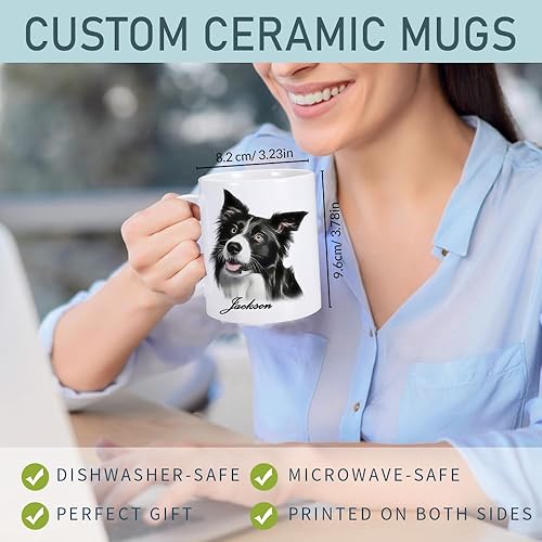 Miniatura 3 de Taza personalizada para perro, taza de café personalizada, taza de cara de perro personalizada, tazas de fotos de perro personalizadas de 11 onzas,