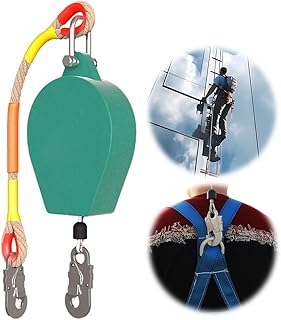 Colete de Segurança com Proteção Contra Quedas (Cinto de Segurança 2.5m, Ancoragem de 10m, Sistema de Bloqueio de Queda)