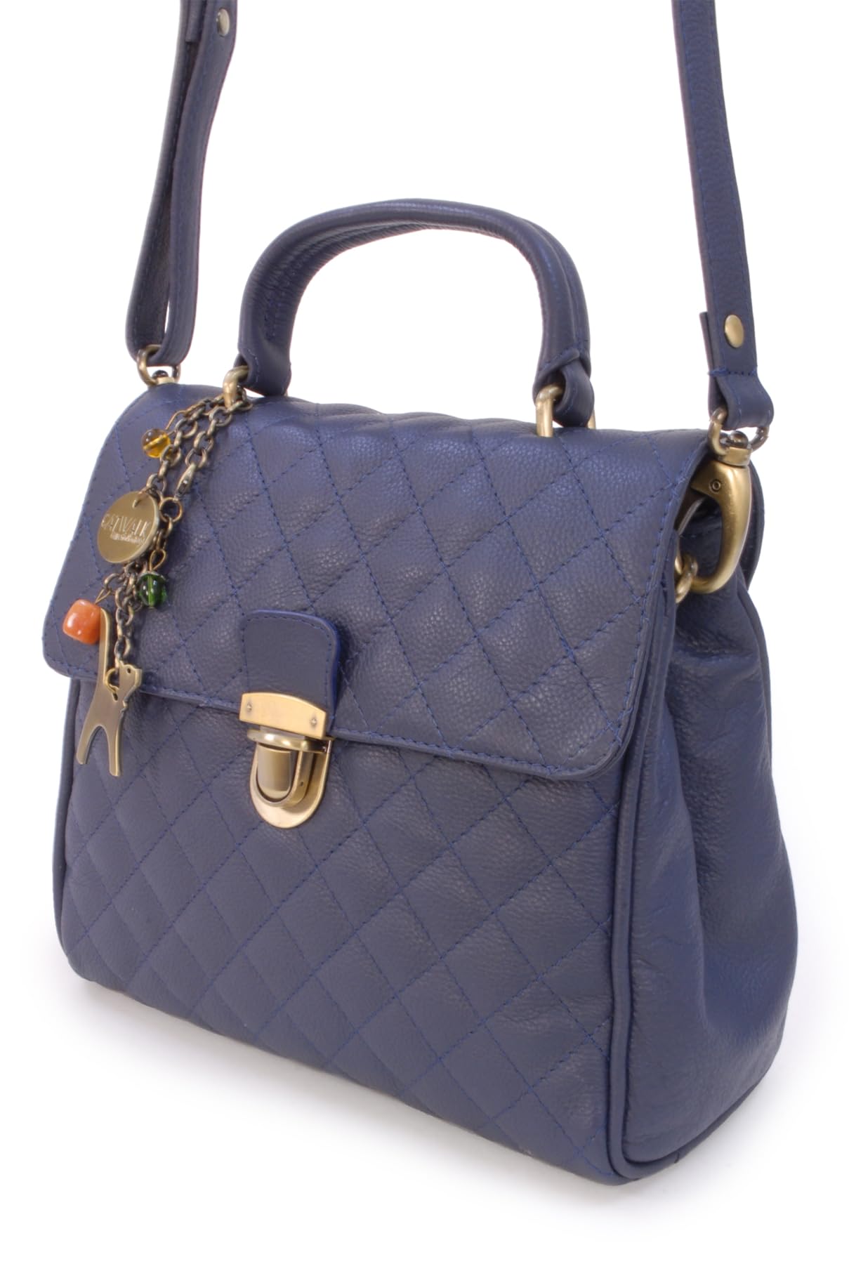 Catwalk Collection Handbags - Bolso de Mano Mediano con Correa Bandolera - Bolso con Asa de Mujer - Bolsito de Piel Acolchado - Hayley