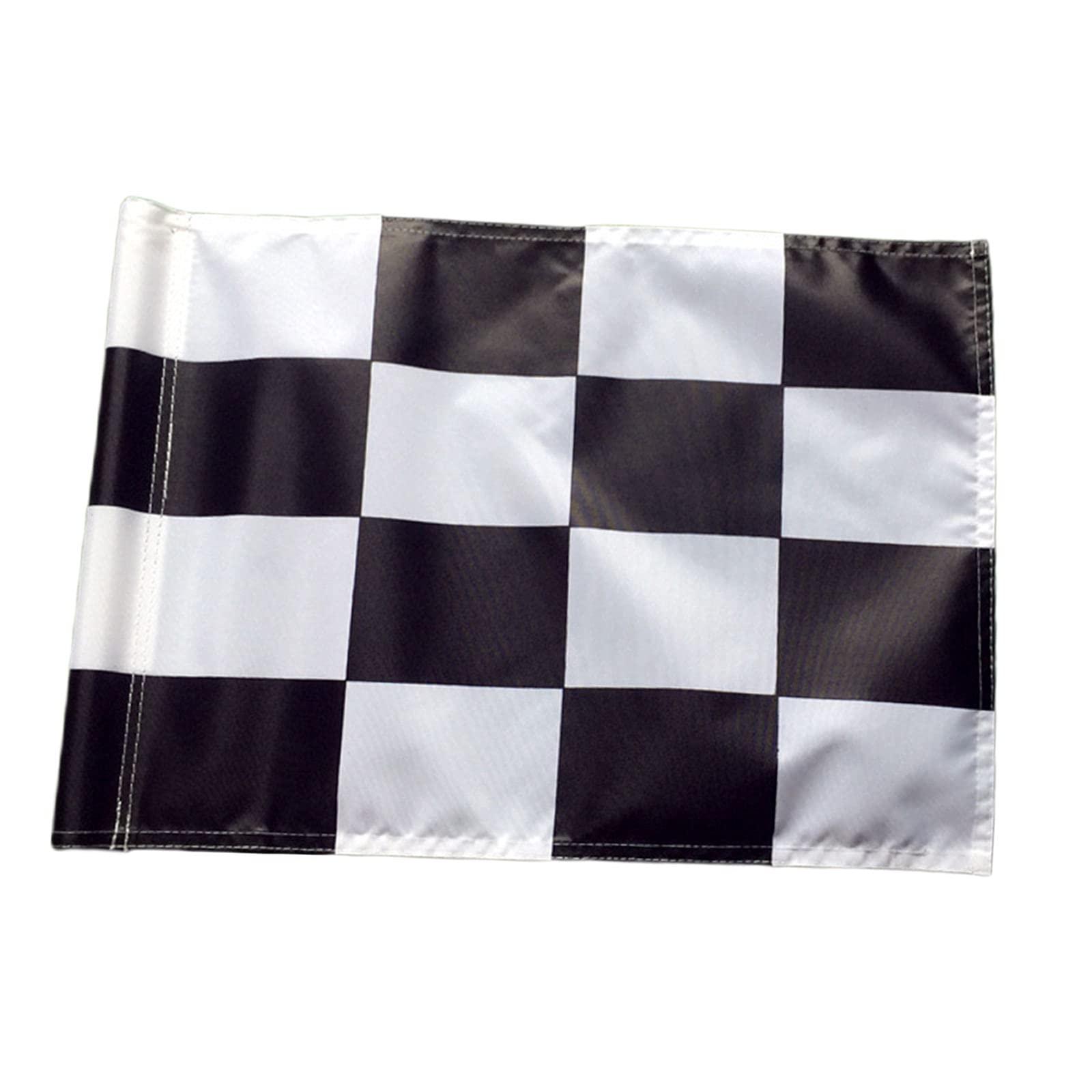Drapeau de golf avec tube inséré, tous les drapeaux de golf de 50,8 cm de long x 38,1 cm de haut, drapeaux verts pour cour, pelouse, terrasse – Noir et blanc