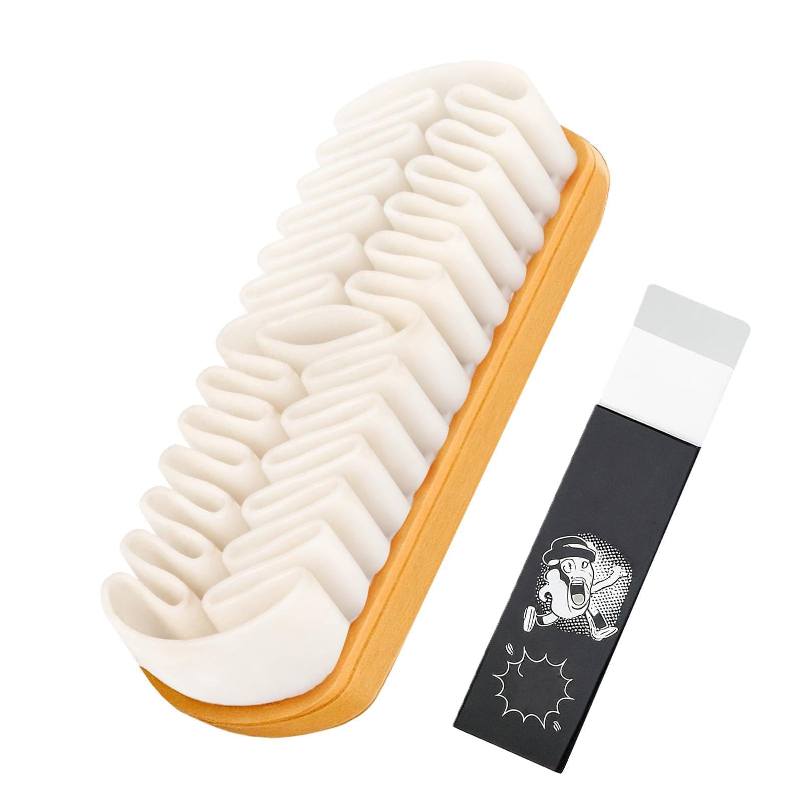 Knuiuyy White Magic Rubber Shoe Brush, Suede Eraser And Brush, Soft Suede Shoe Brushes Cleaner, For Clean Decontamination Cleaning Tools With Eraser