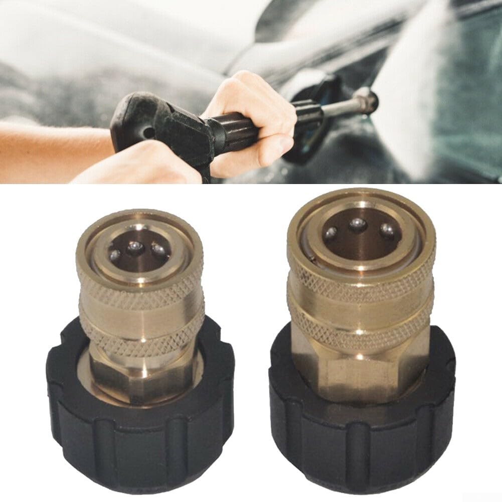 Heavy Duty 1/4 3/8 Quick Connect Female to M22 14 15 Female Connector Adapter (1/4)