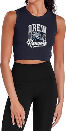 Campus Lab Drew University Script Emblem Womens Sleeveless Crop Tank