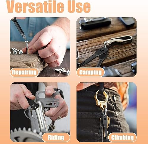 Miniatura 2 de Juego de destornilladores de llavero portátil, mini llavero de bolsillo, destornillador Phillips de cabeza ranurada con llavero, kit de reparación