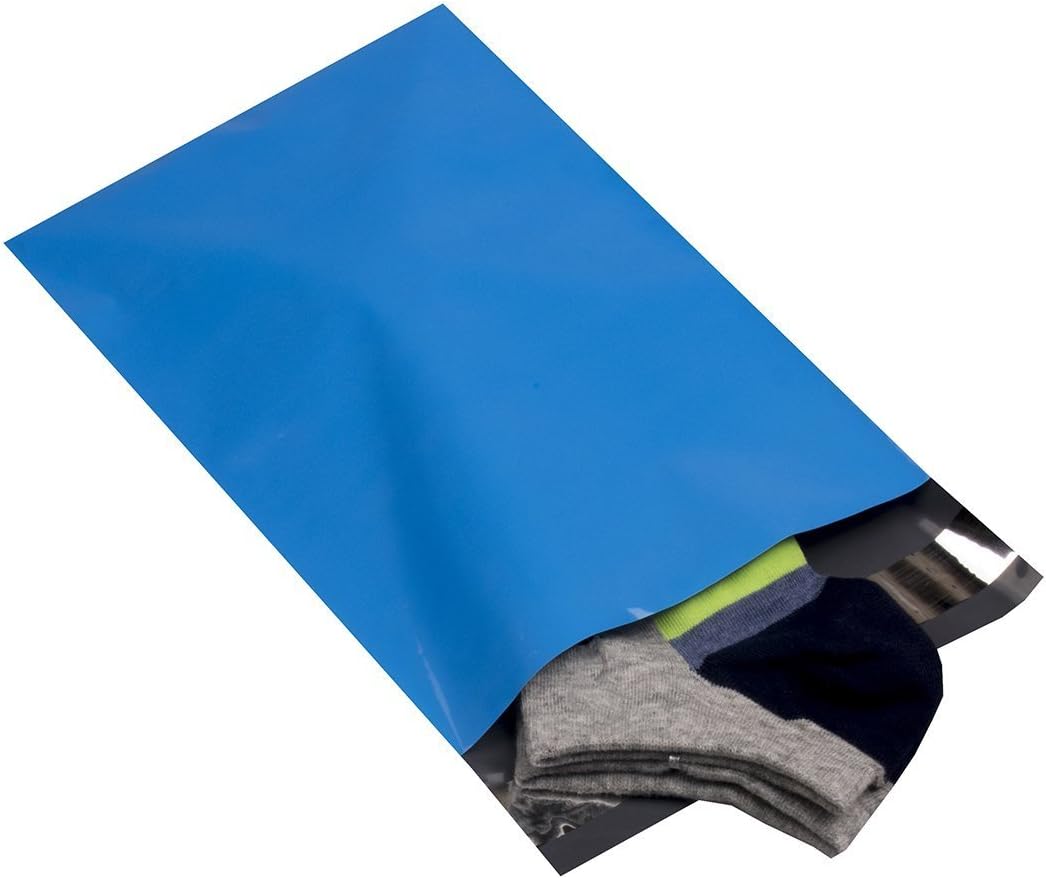SJPACK 10x13 Blue Poly Mailers 2.5 Mil Envelopes Plastic Shipping Bags with Self Sealing Strip