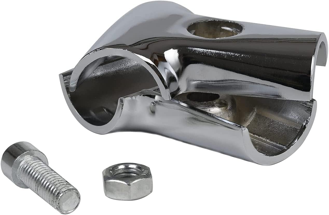 Display Rack Clamp Silver Aluminum 25mm Pipe Fittings Scaffold Composite Tube Tee Connector Drying Rack Pipe Fitting