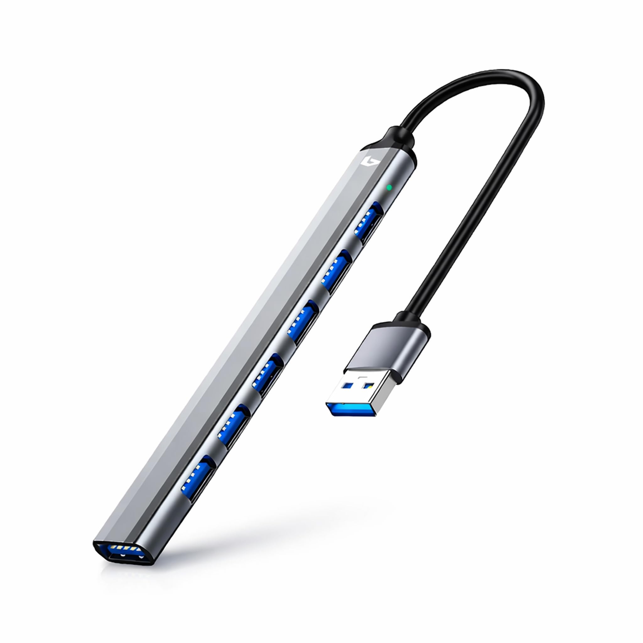 BOULTON USB Hub 3.0 | 7-Port Ultra Slim Data Hub | USB Dock Adapter for Keyboard, Mouse, Flash Drive & Printer-image-28