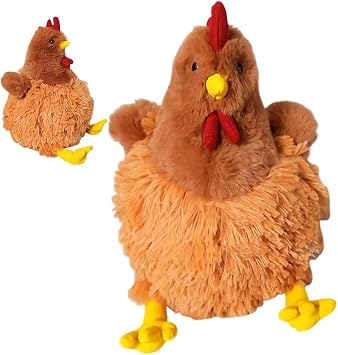 Simulated Animal Chicken Plush, Cuddling Animal Chicken, Realistic Chicken Plush Spie Poultry Toy for Wild Animals  Gift for Friends 23 * 22 * 18CM