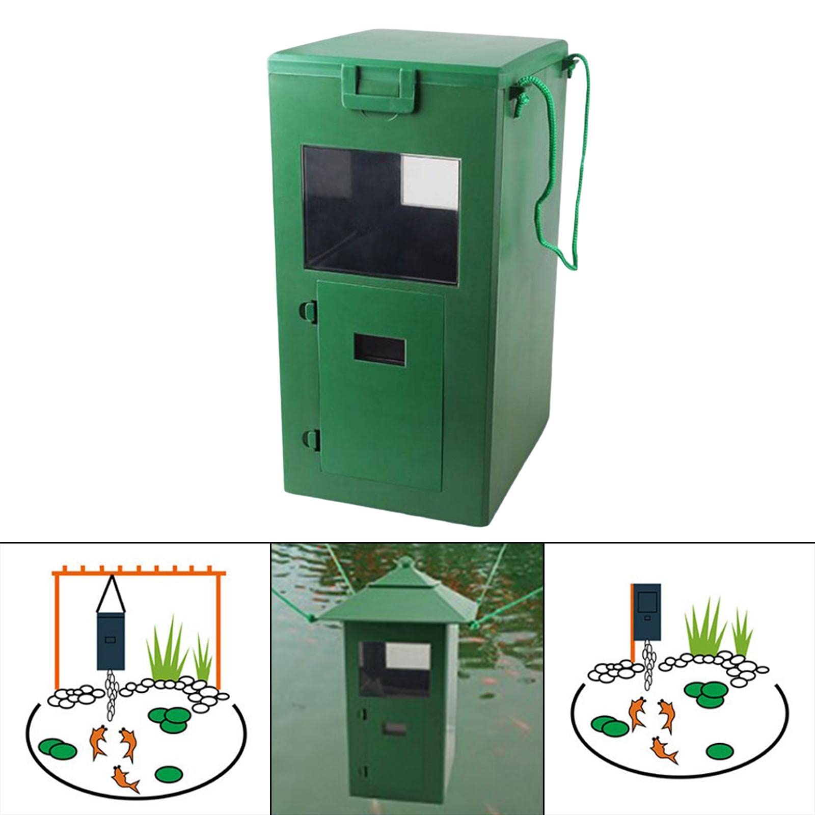 Alimentador Automático de Peces Dispensador Dosificador Acuario Estanque con Depósito 4.25 L Limpieza Sencilla Programable hasta 4 Raciones Diarias