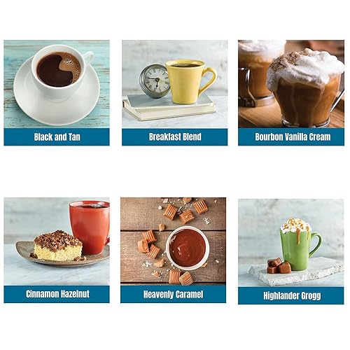 Miniatura 4 de Paquete de muestras de café con sabor gourmet, 12 cafés con sabor único, tostado por Door County Coffee