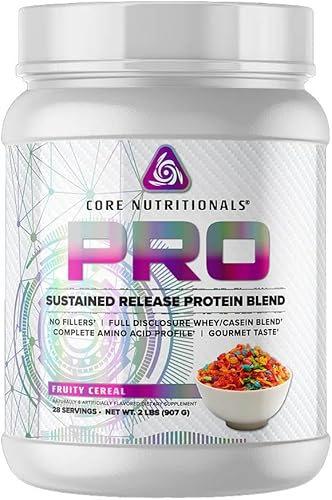 Miniatura 10 de Core Nutritionals Mezcla de proteínas Pro de liberación sostenida mezcla de enzimas digestivas 25 G de proteína 2 G de carbohidratos 27 porciones