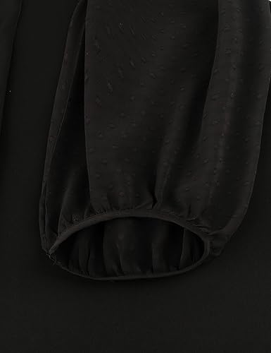 Miniatura 4 de Bebonnie - Blusas de chifón para mujer, manga 34, estilo linterna, cuello en V, sueltas