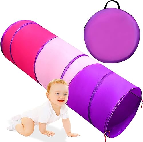 Túnel de juego para niños pequeños de 1 a 3 años, juguetes de gateo para bebés de 1, 2, 3, 4 años, regalo de cumpleaños, túnel desplegable de 6