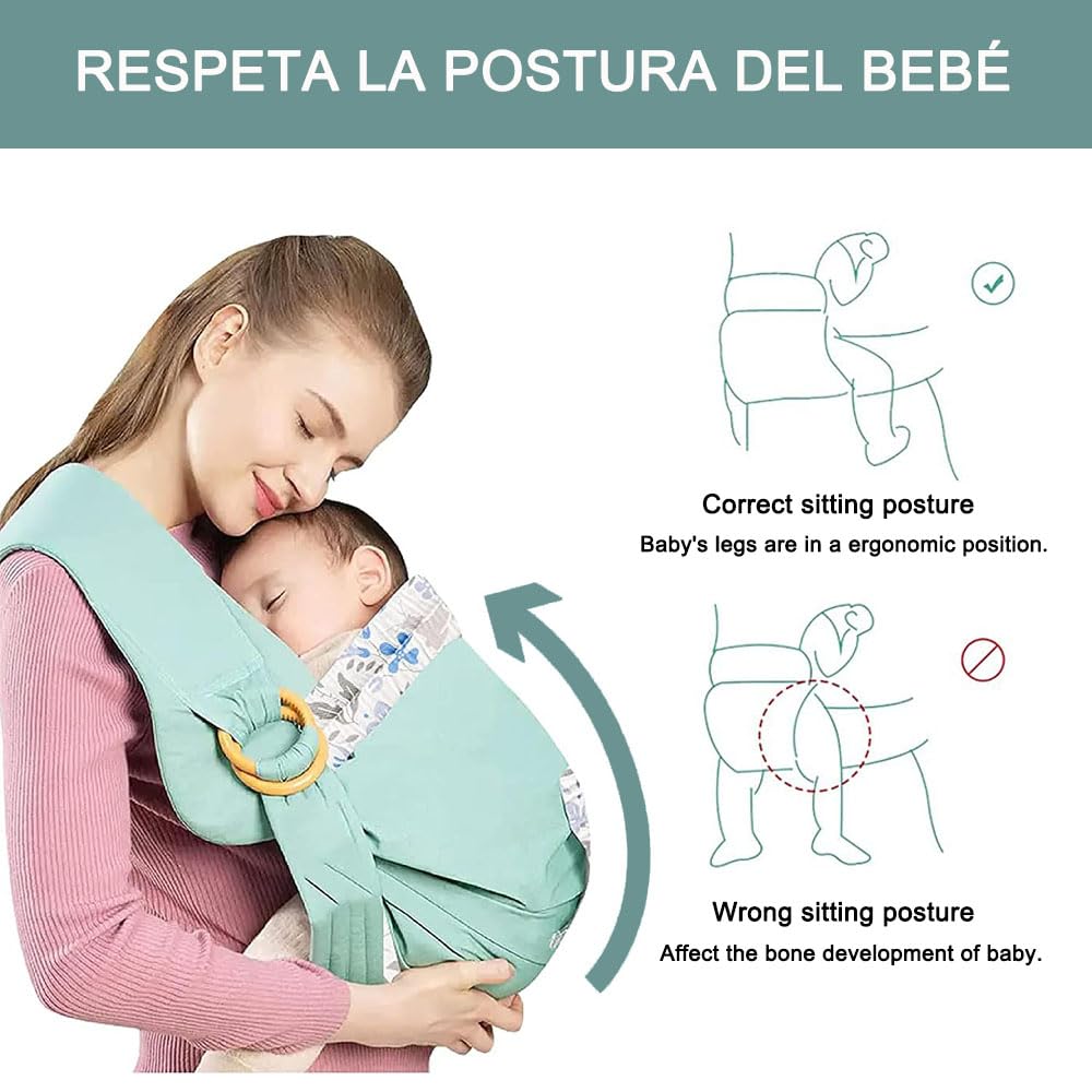 Cangurera Cargador Bebe Tela Fular Canguro Para Bebe Canguro Fular