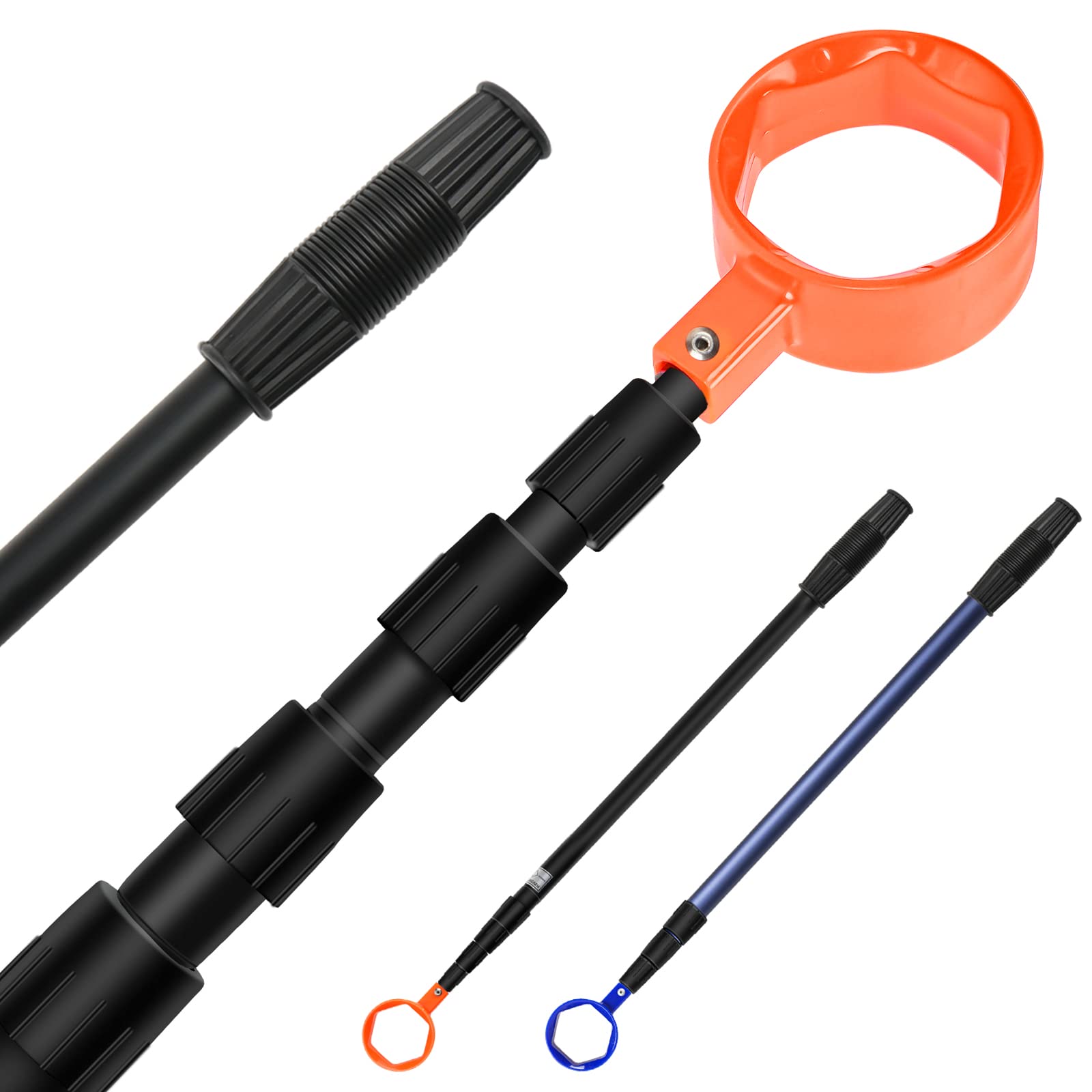 Photo 1 of Unbreakable Head Golf Ball Retriever, 6/9/12/15ft Aluminum Alloy Golf Ball Retriever Telescopic for Water, Easy Pick Up Ball Retriever Tool Golf Golf Accessories Golf Gift for Men 15ft orange