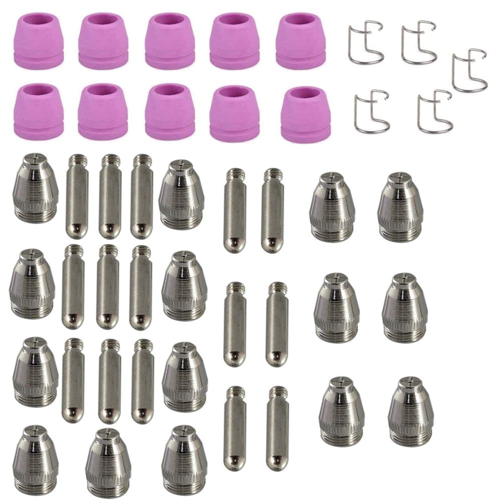 45pcs WSD60 plasma cutting accessories, ag60 plasma cutting torch arc nozzle consumables suitable for wsd60p sg55