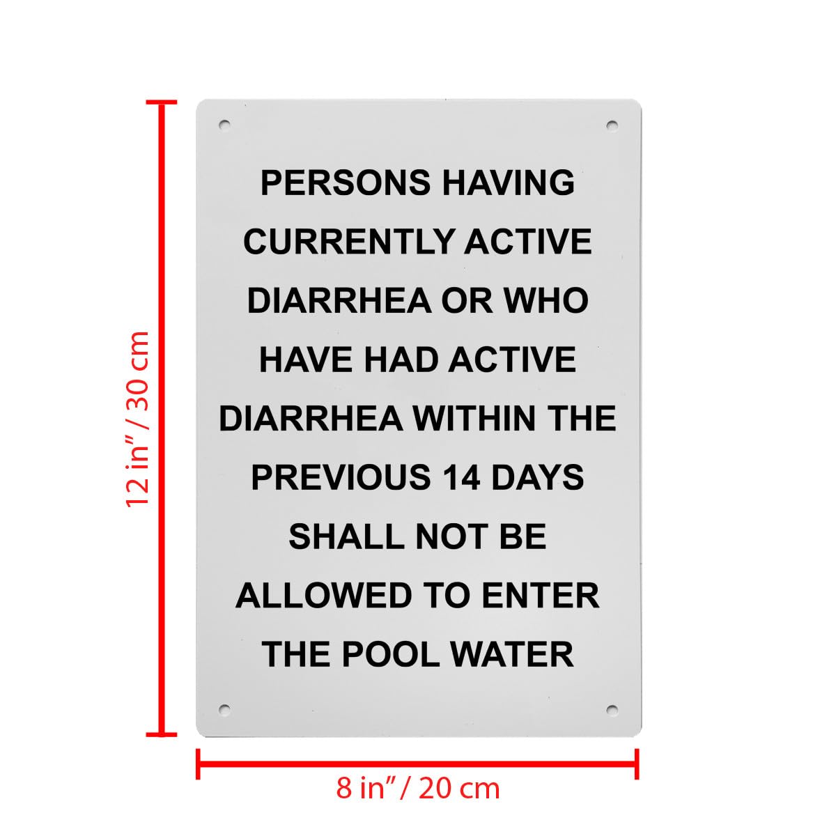 Persons Having Currently Active Diarrhea Sign, 8.5 x 11 in