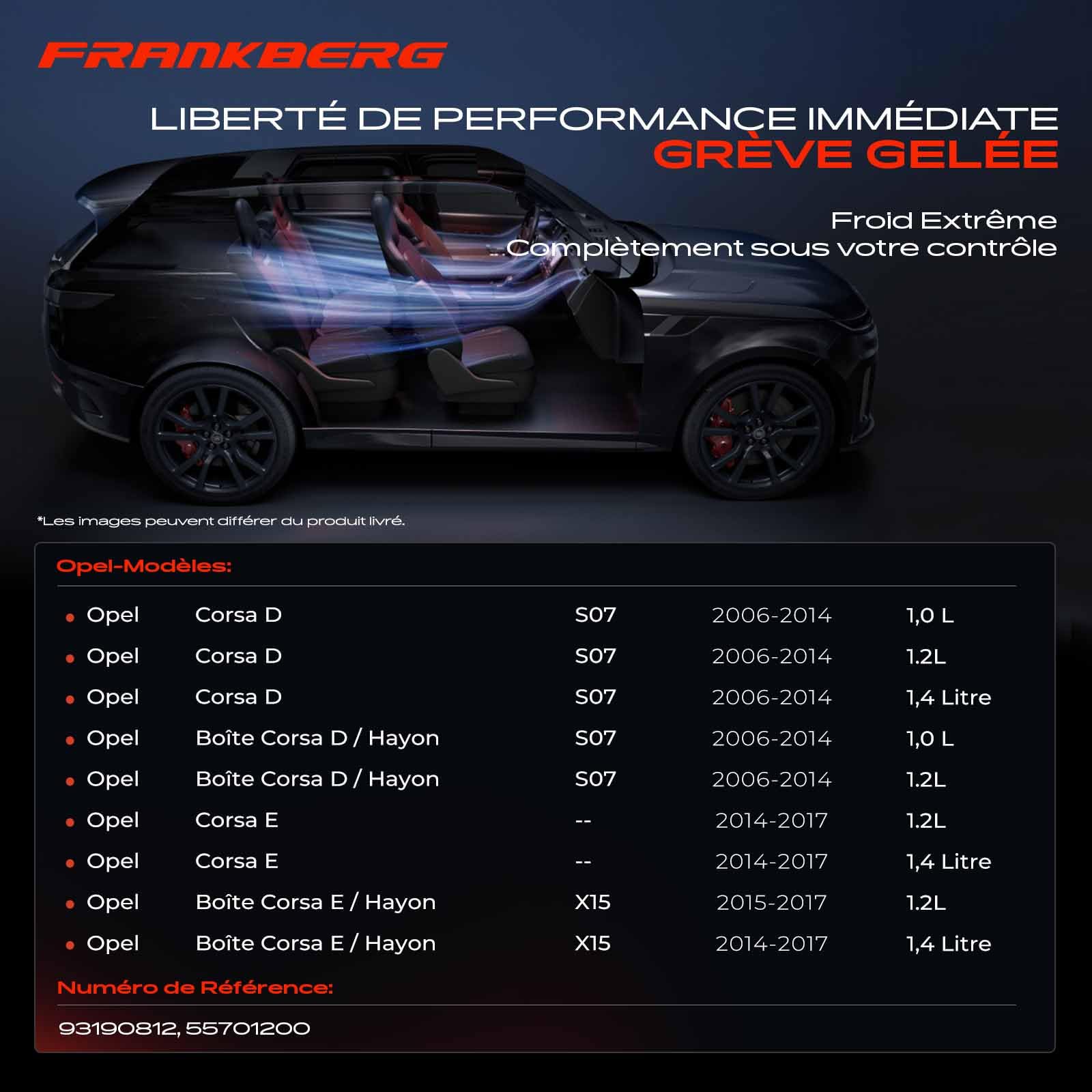 Frankberg Compresseur de Climatisation avec embrayage Essence