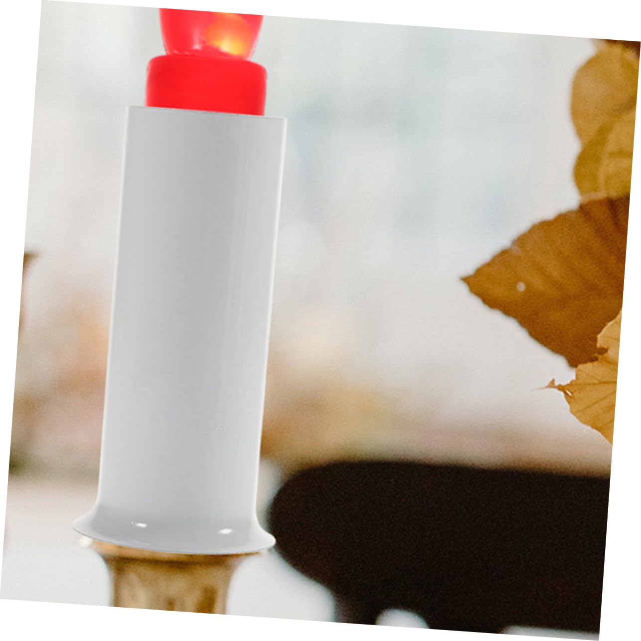 Homoyoyo 15 Piezas de Fundas para Portalámparas Colgantes de Metal Blanco Base Ancha, Estructura Resistente y Fácil Instalación para Lámparas de Cristal y Velas Hogar