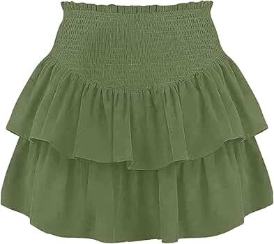 Amazon.com: Skirt for Women Women Ruffle Layered Mini Skirts