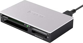 INDMEM SmartMedia Card Reader Writer All-in-1 USB Universal Multi Card Adapter Slim Hub Read Smart Media, xD, SD, SDHC, SDXC, UHS-I, MMC, MS Pro Duo, CF, MD, Camera Flash Memory Cards For Windows, Linux, Mac