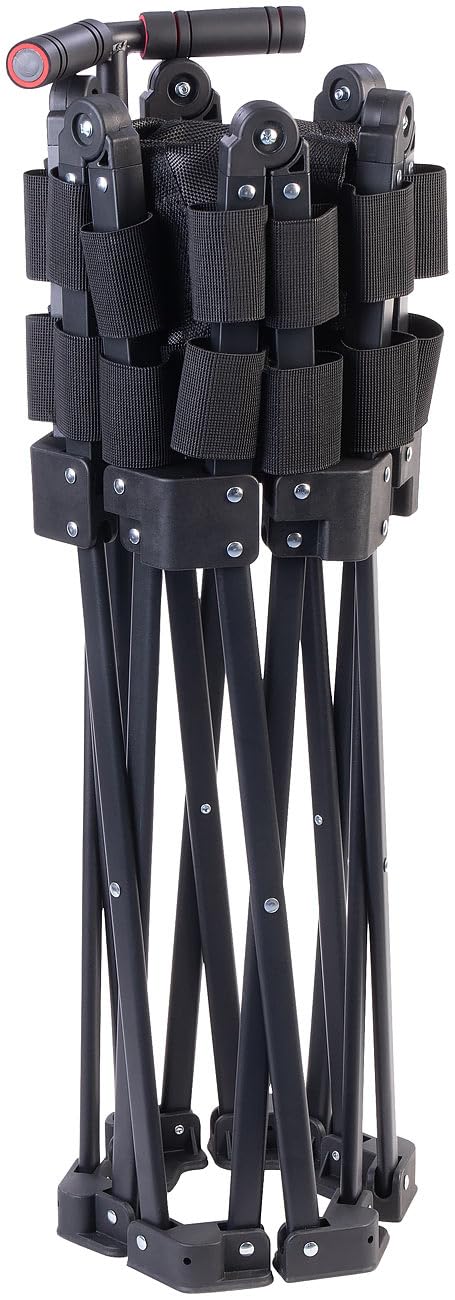 Speeron składana trampolina fitness dla dorosłych z uchwytem, 106,5 cm, czarna