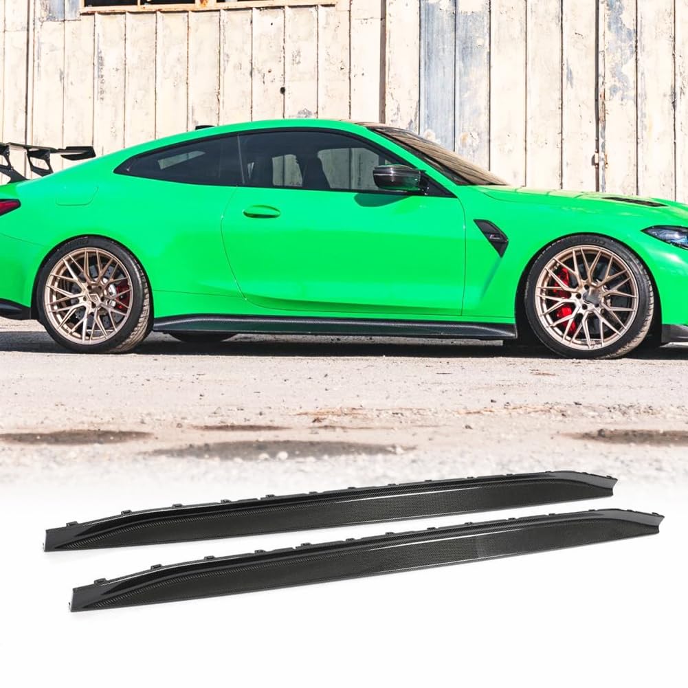 Amazon.com: G82 G83 M4 Carbon Fiber Side Skirts for BMW 4 Series