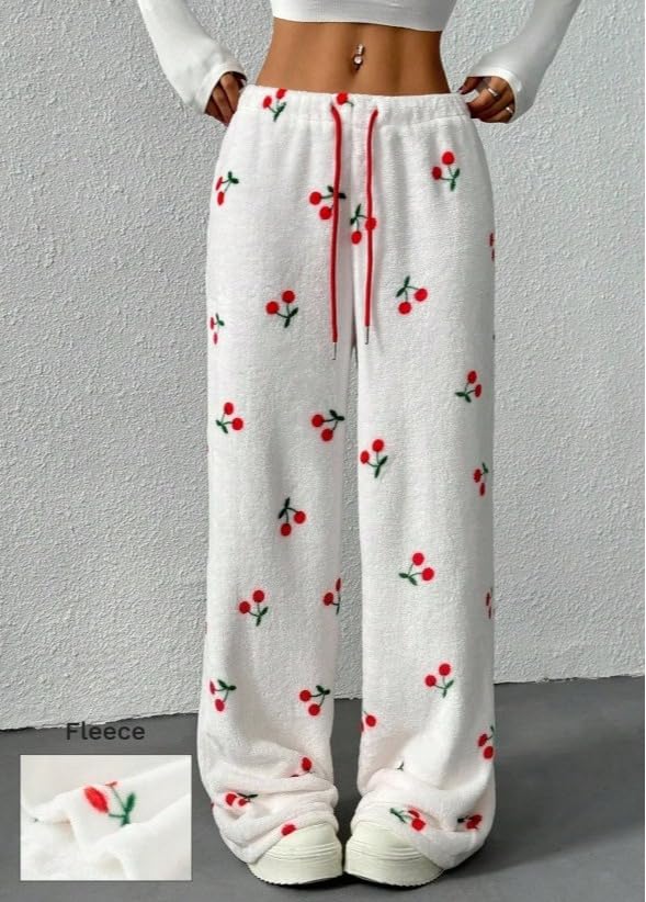 Image of Leopard Pants Women Therian Fuzzy Pajama Pants Y2k Cheetah Pants Grunge High Waisted Fluffy Pants