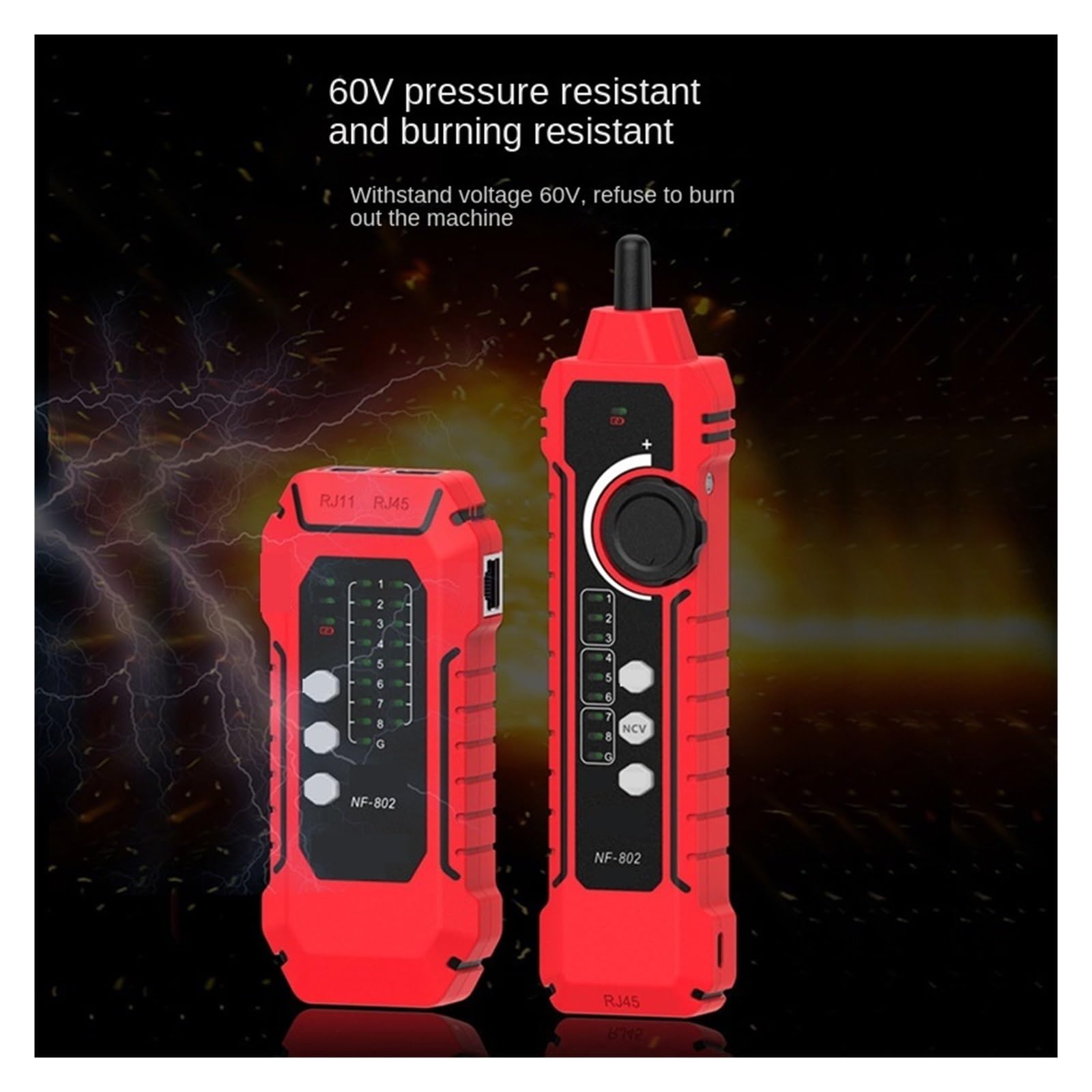 NF-802 Wielofunkcyjny Wykrywacz Linii King Network Finder Tester Kabli Bateria Litowa USB Wytrzymuje Napięcie Dokładna Szybka Diagnostyka