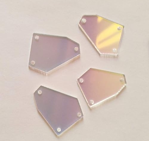 Miniatura 7 de 30 espejos irregulares acrílicos para coser, diamantes de imitación para disfraces de noche, accesorios de ropa, 1.49 pulgadas (dorado)